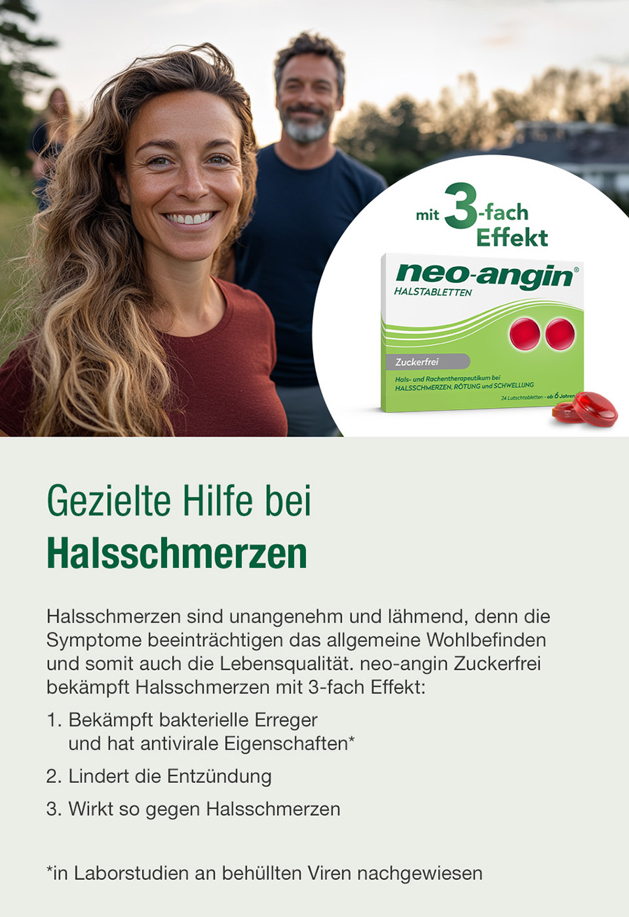 Gezielte Hilfe bei Halsschmerzen