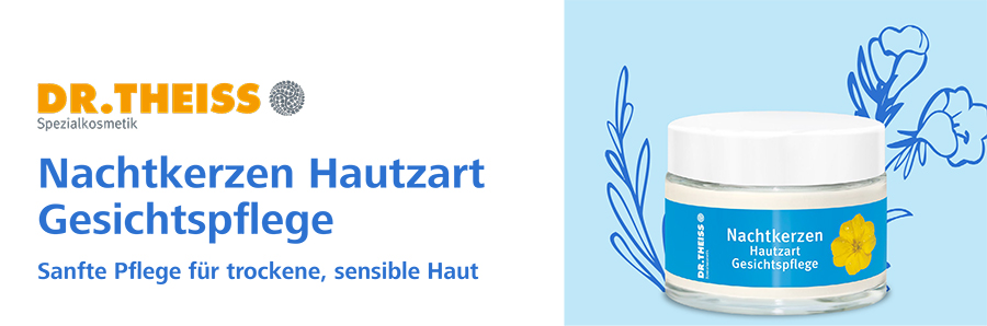 Dr. Theiss Nachtkerzen Hautzart Gesichtspflege. Sanfte Pflege für trockene, sensible Haut