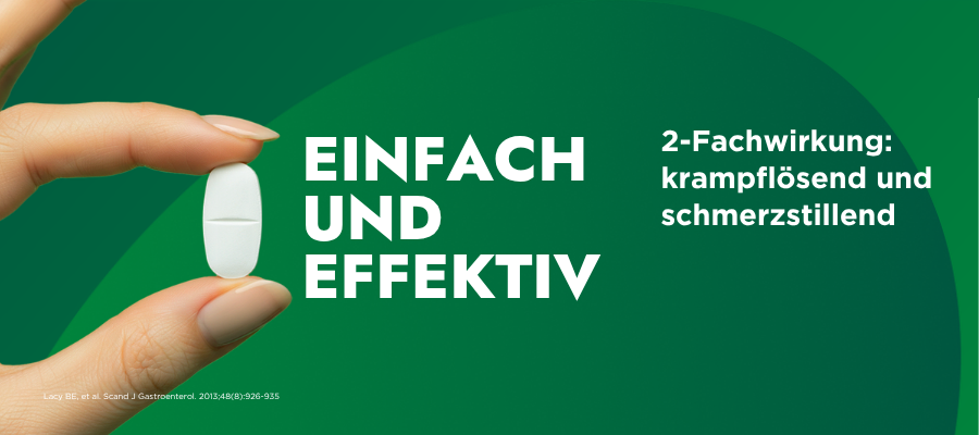 2-Fachwirkung: krampflösend und schmerzstillend