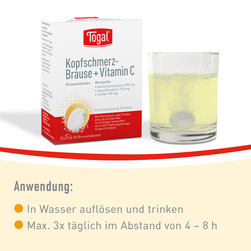 Togal® Kopfschmerz-Brause + Vitamin C 