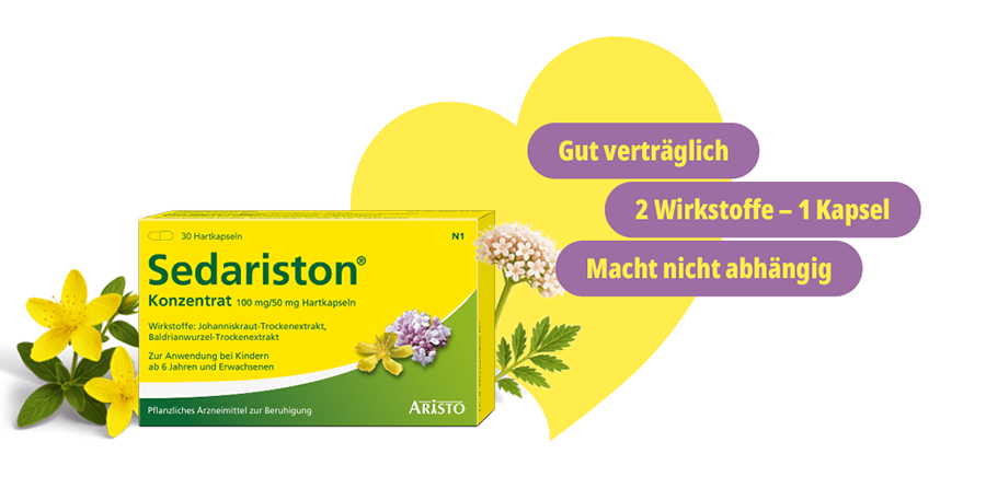 Gut verträglich, 2 Wirkstoffe - 1 Kapsel, Macht nicht abhängig
