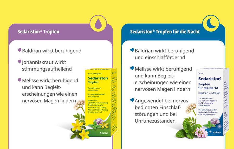 Sedariston Tropen oder Sedariston Tropfen für die Nacht