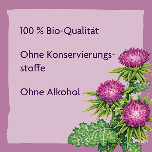 Drei Vorteile des Alepa® Mariendistel Bio-Leber-Tonikums.