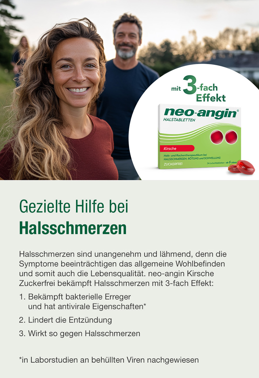 Gezielte Hilfe bei Halsschmerzen