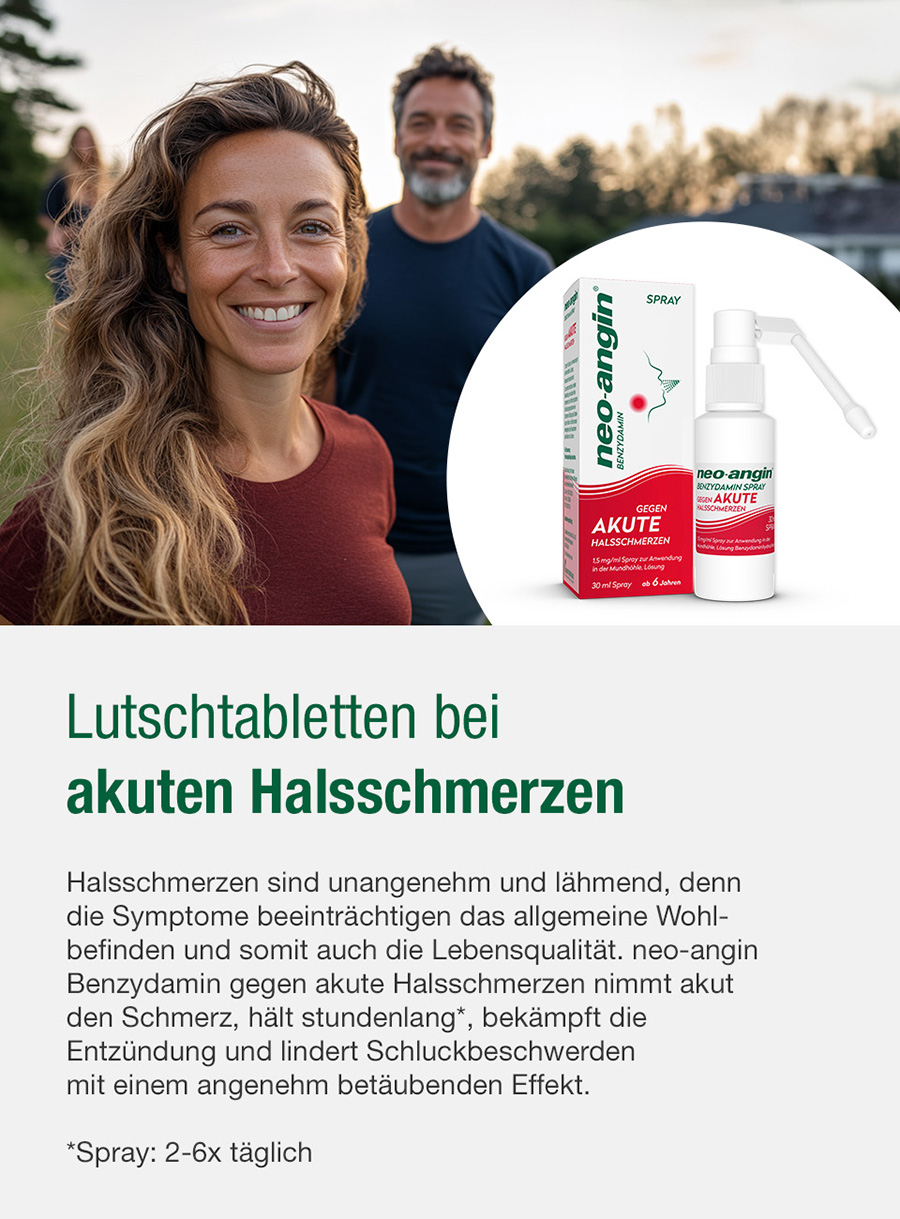 neo-angin Bezydamin. lutschtabletten bei Halsschmerzen