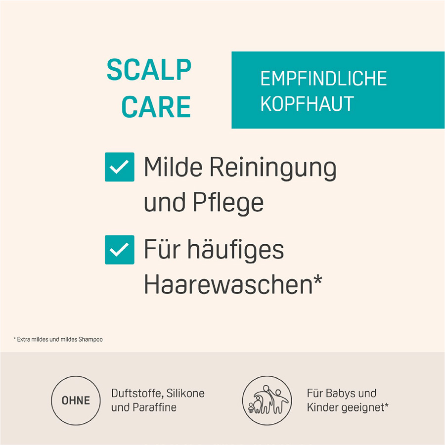 Milde Reinigung und Pflege für häufiges Haarewaschen