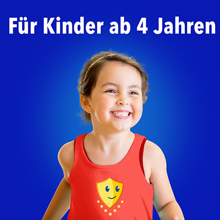 Fröhliches Kind ab 4 Jahren, das die Vorteile von Bion3 für Kinder verkörpert.
