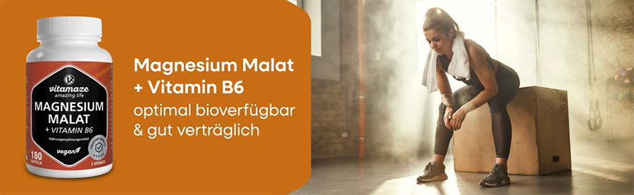 Magnesium Malat + Vitamin B6. Optimal bioverfügbar & gut verträglich