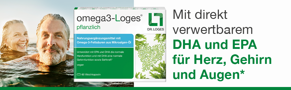 omega3-Loges pflanzlich: Omega-3 Kapseln vegan aus nachhaltigem Mikroalgenöl