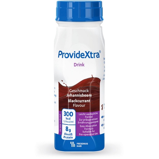 PROVIDE Xtra Drink Johannisbeere Trinkflasche - 4X200ml - Fresubin bei Erkrankungen