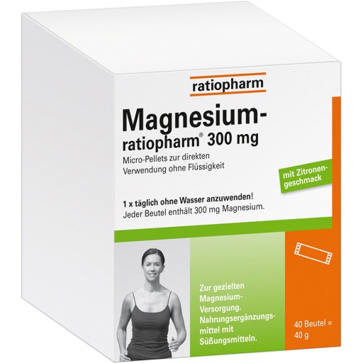 MAGNESIUM-RATIOPHARM 300 mg Micro-Pellets m.Gran. - 40Stk - Vitamine & Mineralstoffe