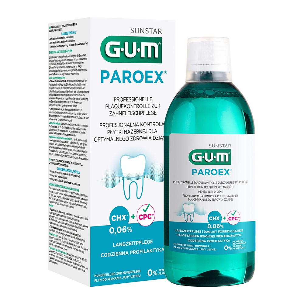 GUM PAROEX 0,06% CHX Mundspülung - 500ml - GUM