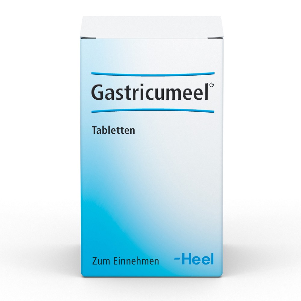 Produktabbildung von Gastricumeel® auf weißem Hintergrund.