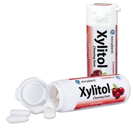 MIRADENT Xylitol Chewing Gum Cranberry - 30Stk - Zahn- & Mundpflege