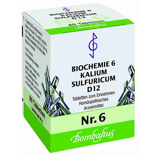BIOCHEMIE 6 Kalium sulfuricum D 12 Tabletten - 80Stk - Schüßler Salze Bombastus