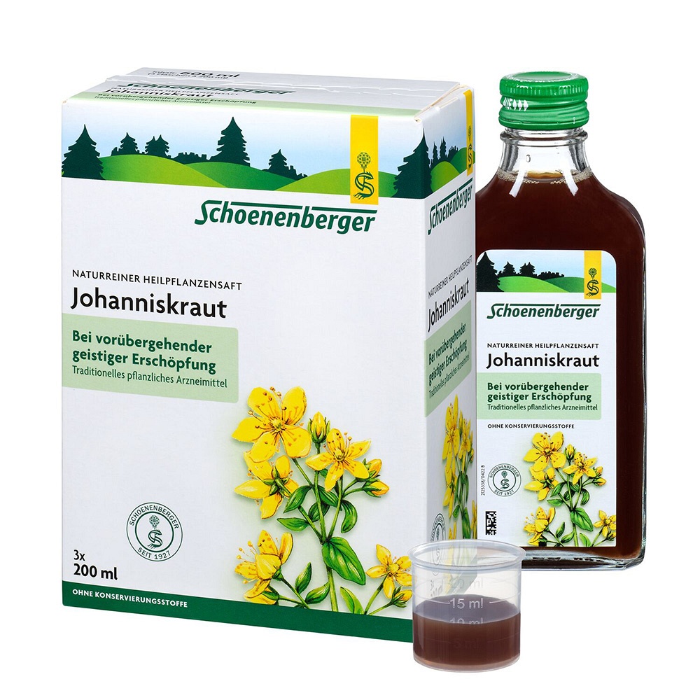 JOHANNISKRAUT SAFT Schoenenberger Heilpfl.Säfte - 3X200ml - Beruhigung & Schlaf