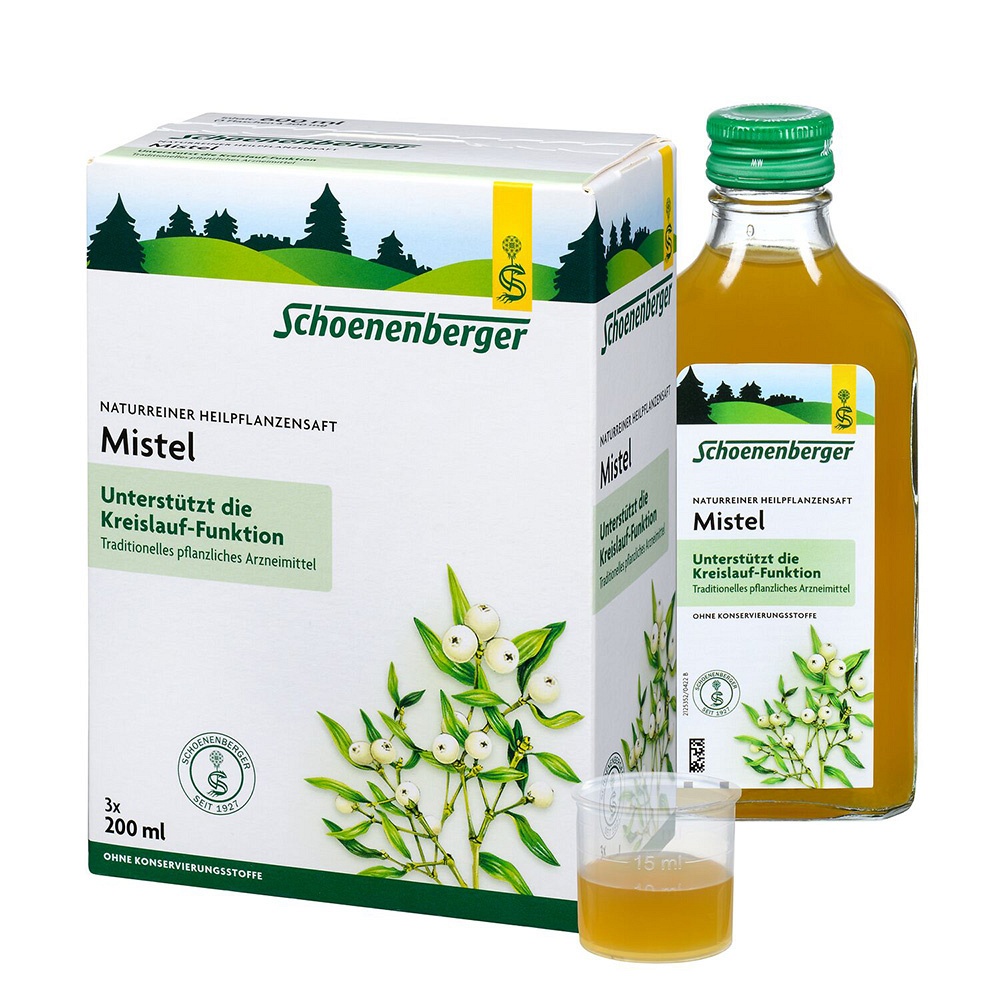 MISTEL SAFT Schoenenberger Heilpflanzensäfte - 3X200ml - Mittel bei hohem Blutdruck