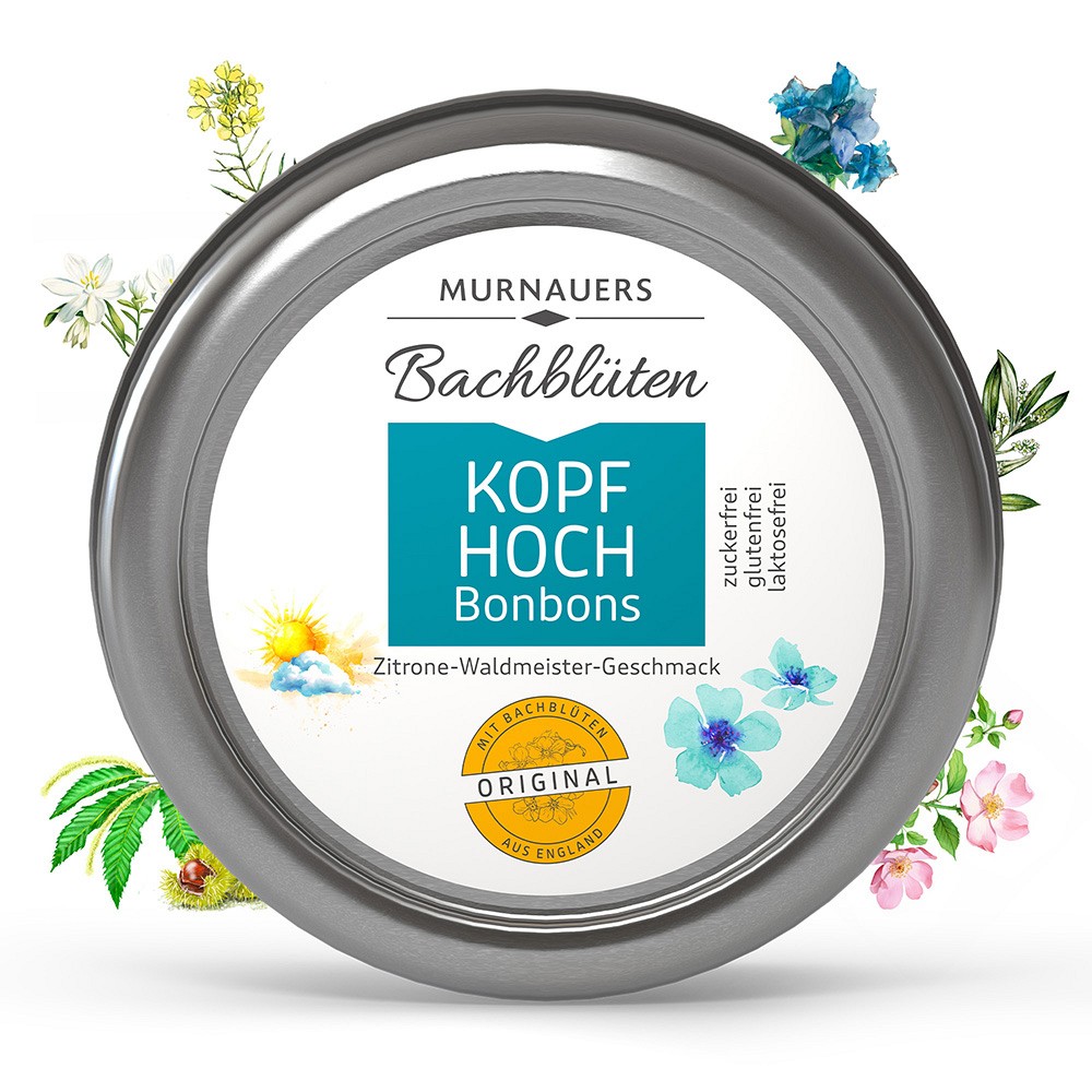 MURNAUERS Bachblüten Kopf Hoch Bonbons - 50g