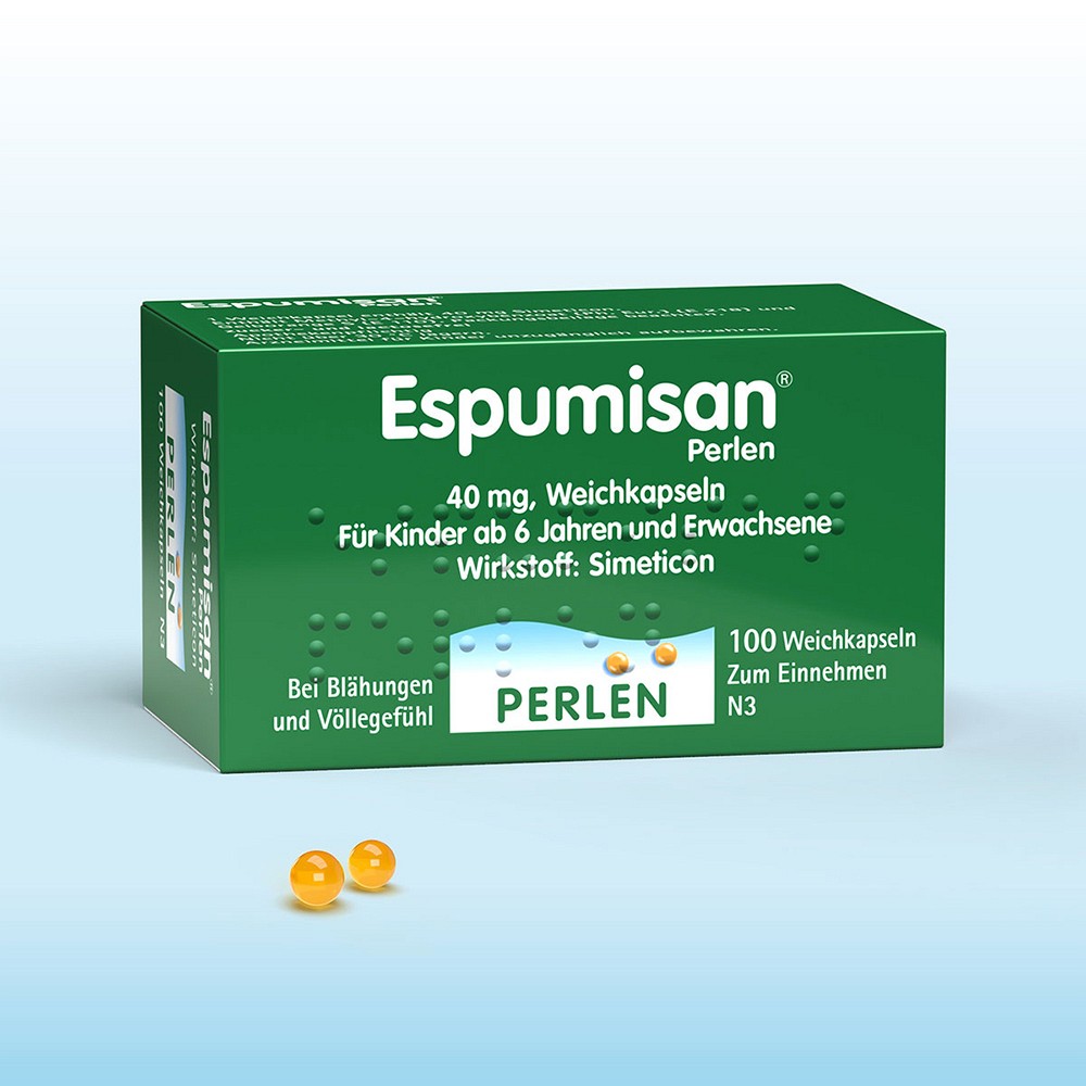ESPUMISAN Perlen 40 mg Weichkapseln - 100Stk - Blähungen & Völlegefühl