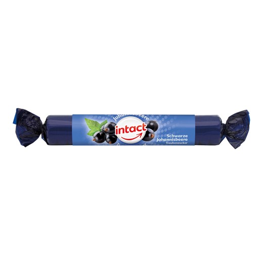 INTACT Traubenzucker Rolle schwarze Johannisbeere - 1Stk - Traubenzucker
