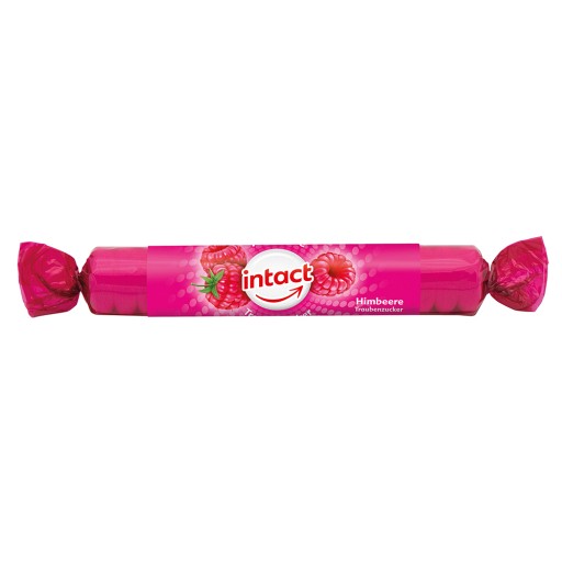 INTACT Traubenzucker Rolle Himbeere - 1Stk - Traubenzucker