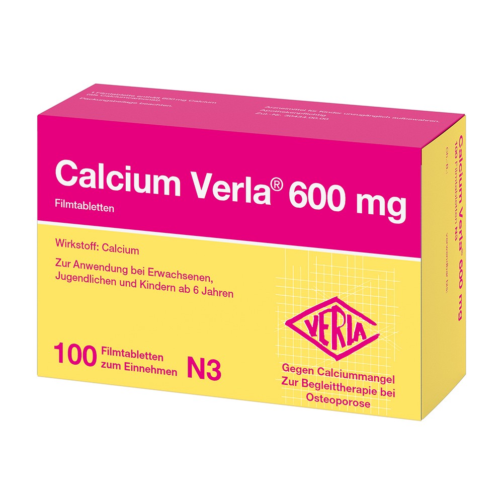 CALCIUM VERLA 600 mg Filmtabletten - 100Stk - Calcium