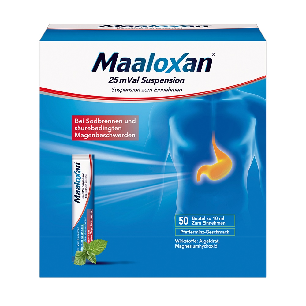 MAALOXAN 25 mVal Suspension - 50X10ml - Entgiften-Entschlacken-Entsäuern