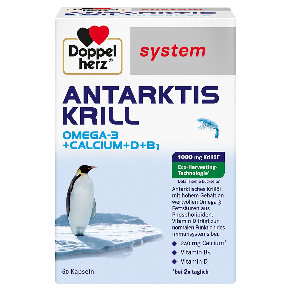 DOPPELHERZ Antarktis Krill system Kapseln - 60Stk - Omega-3-Fettsäuren