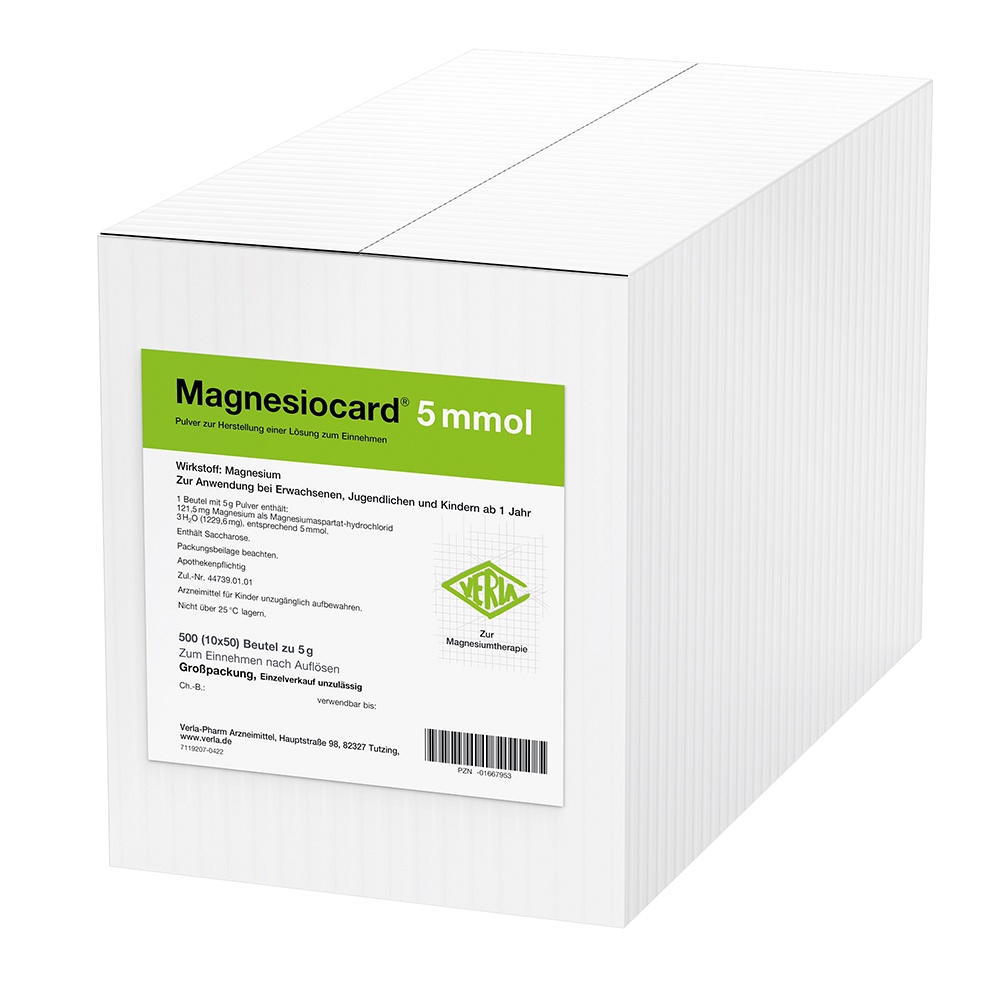 MAGNESIOCARD 5 mmol Plv.z.Her.e.Lsg.z.Einnehmen - 10X50Stk