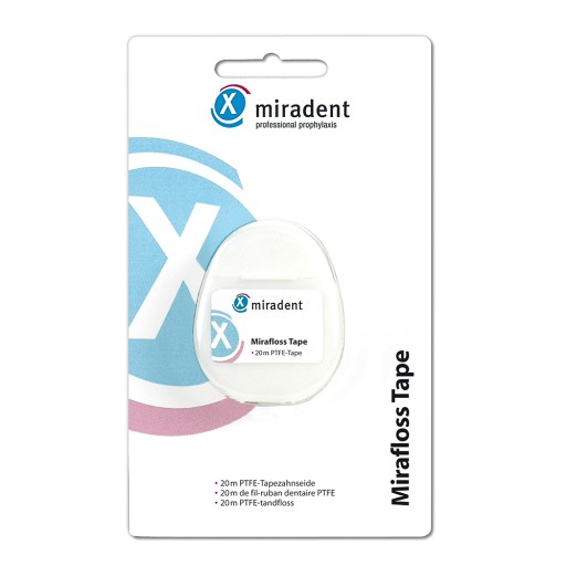 MIRADENT Zahnseide Mirafloss Tape teflonbeschicht. - 20m - Zahn- & Mundpflege