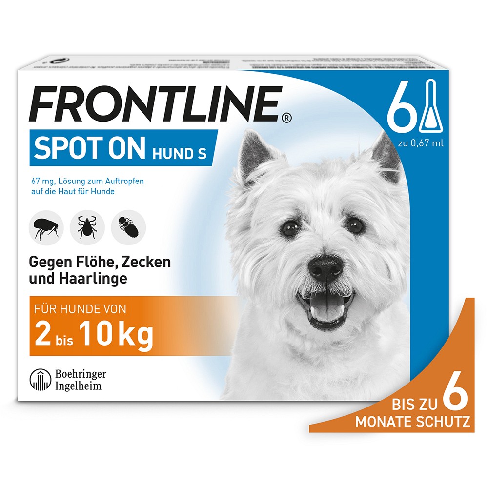 Frontline Spot-on gegen Zecken und Flöhe bei 6St 10 kg (6 -