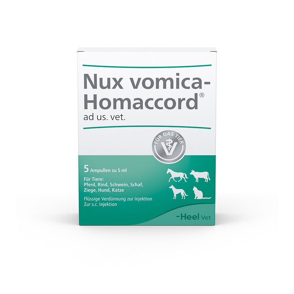 NUX VOMICA HOMACCORD ad us.vet.Ampullen - 5Stk - Homöopathie