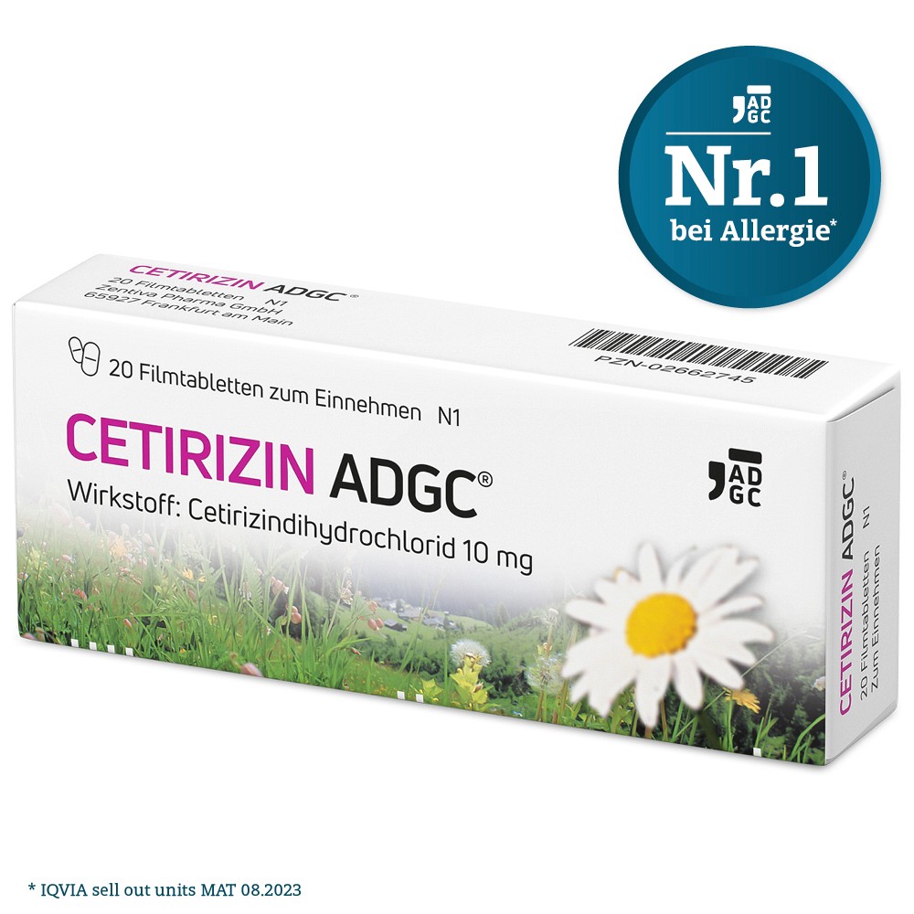 CETIRIZIN ADGC Filmtabletten - 20Stk - Allergien