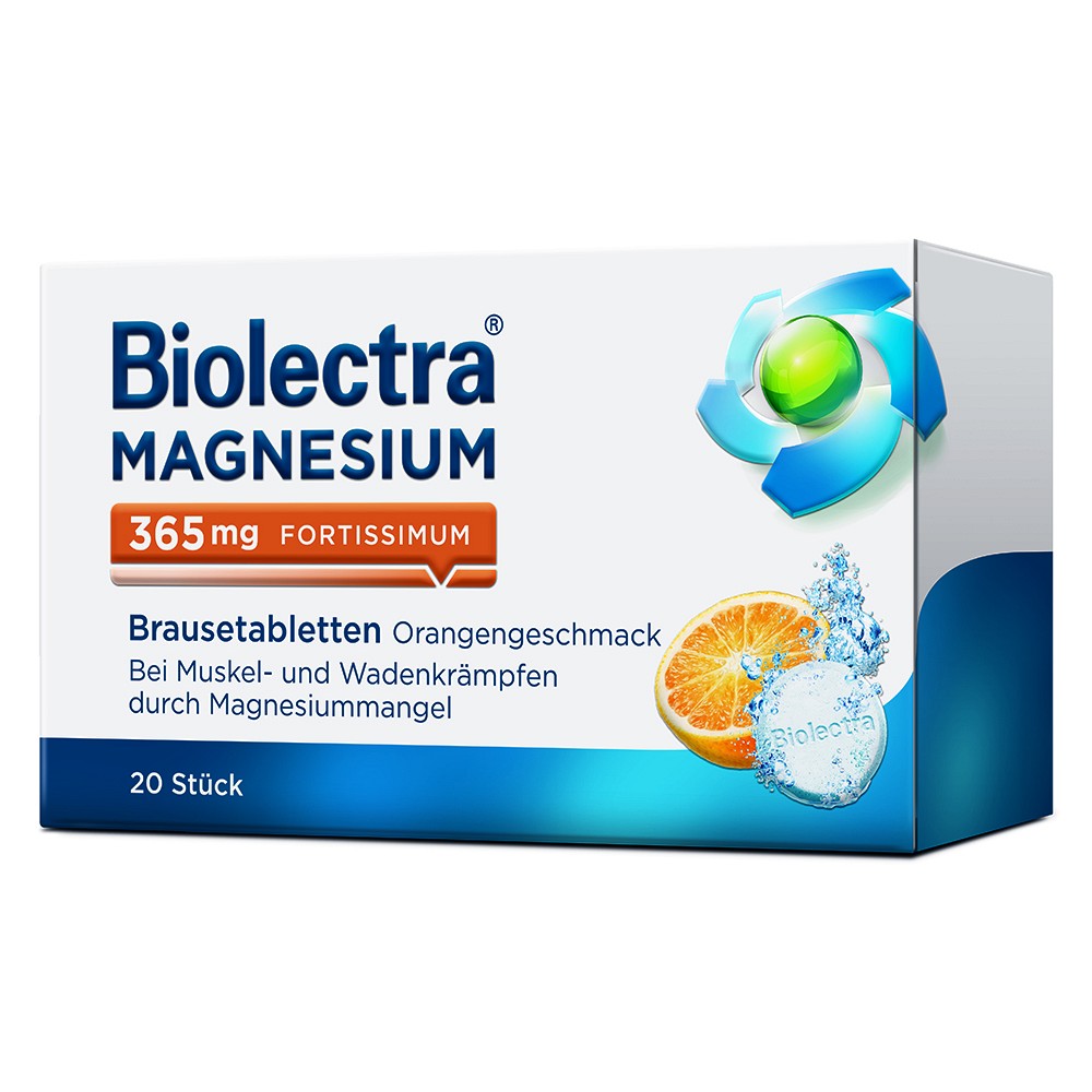 BIOLECTRA Magnesium 365 mg fortissimum Orange - 20Stk - Wadenkrämpfe