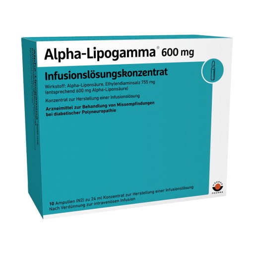 ALPHA-LIPOGAMMA 600 mg Infusionslösungskonz. - 10X24ml - Diabetische Nervenstörung