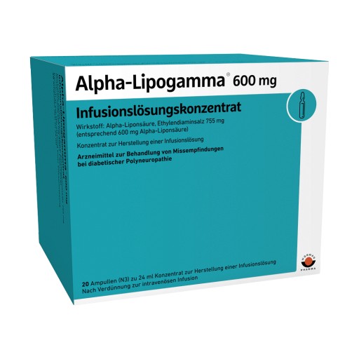ALPHA-LIPOGAMMA 600 mg Infusionslösungskonz. - 20X24ml - Diabetische Nervenstörung