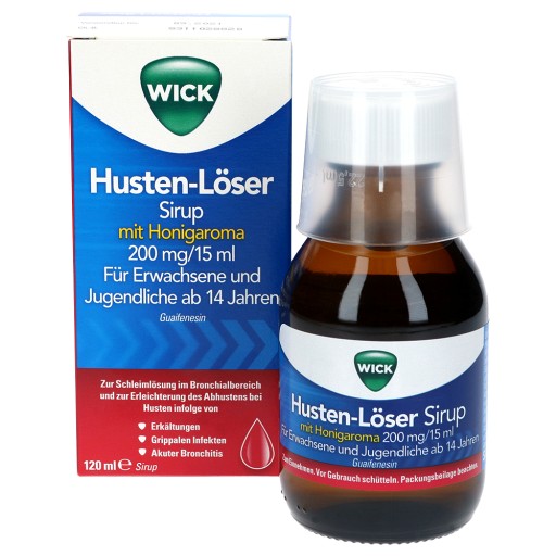 WICK Husten-Löser Sirup mit Honigaroma 200mg/15ml - 120ml - Hustenlöser