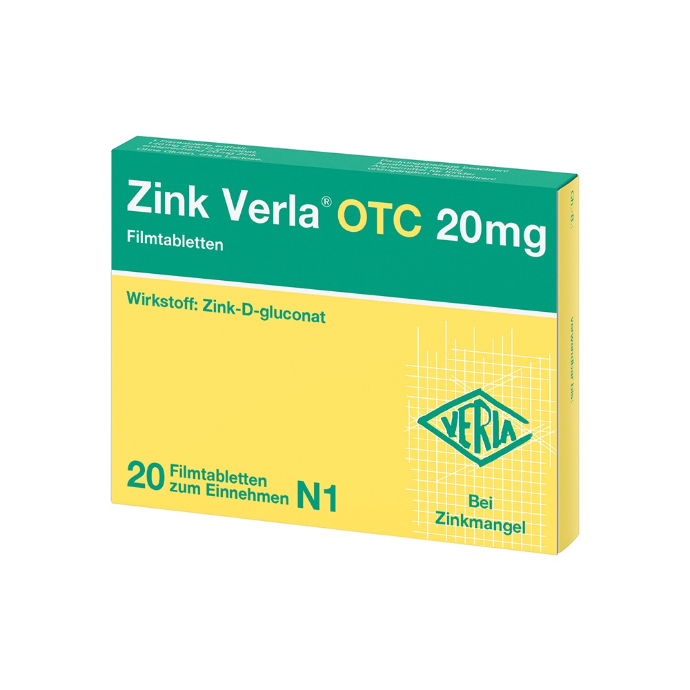 ZINK VERLA OTC 20 mg Filmtabletten - 20Stk - Zink Verla