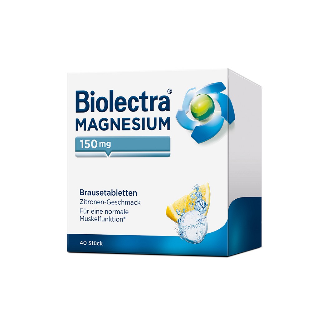 BIOLECTRA Magnesium 150 mg Zitrone Brausetabletten - 40Stk - Brausetabletten
