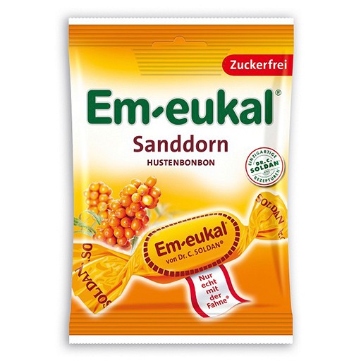 EM-EUKAL Bonbons Sanddorn zuckerfrei - 75g - Em-Eukal®