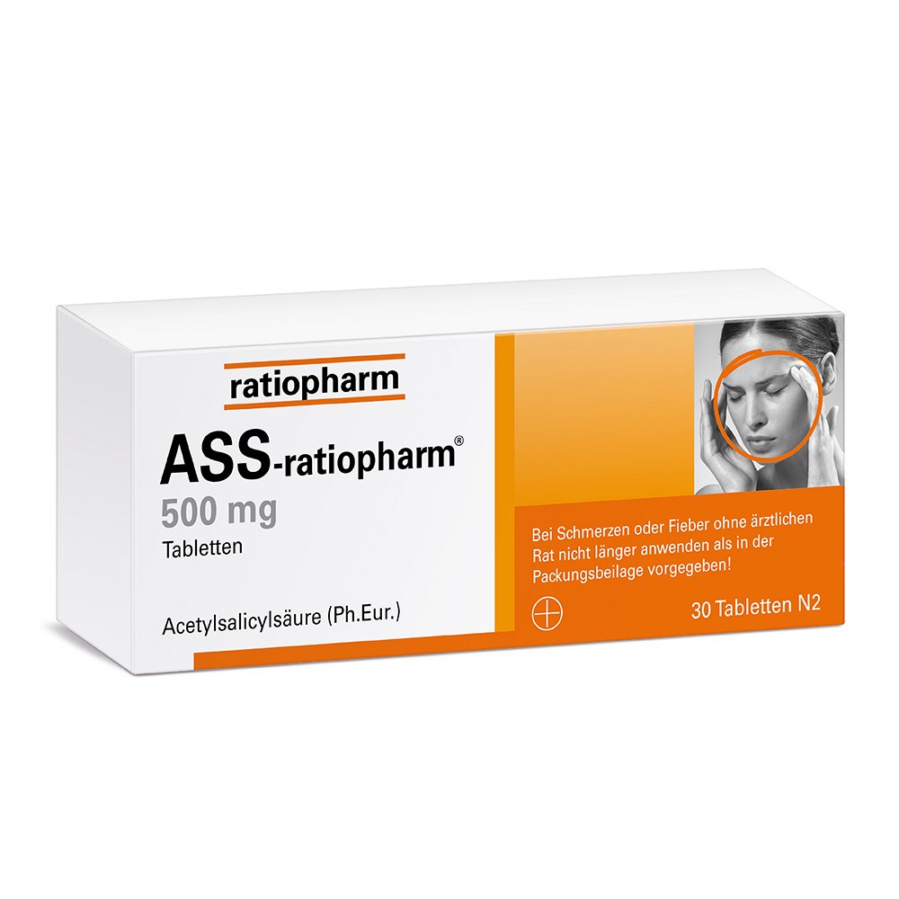 ASS-ratiopharm 500 mg Tabletten - 30Stk - Schmerzen