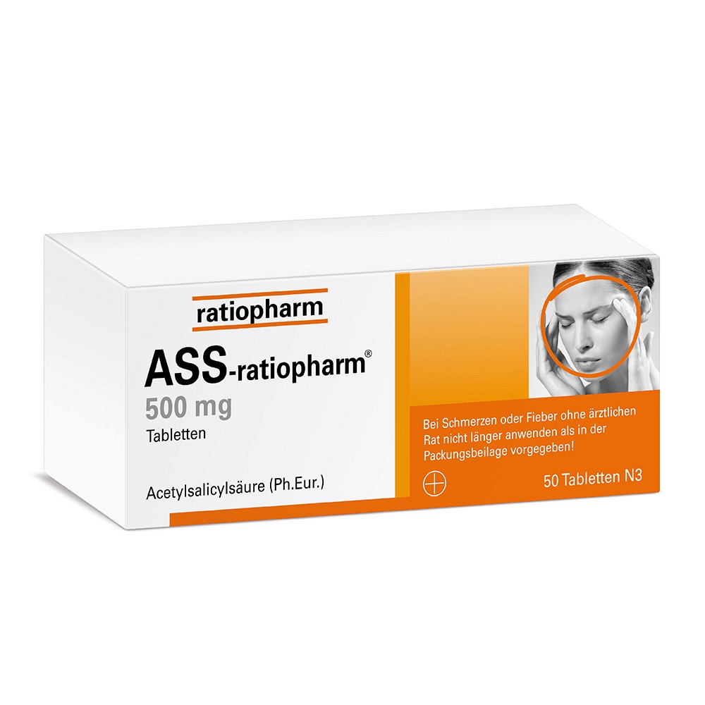 ASS-ratiopharm 500 mg Tabletten - 50Stk - Schmerzen