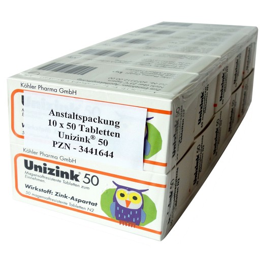 UNIZINK 50 magensaftresistente Tabletten - 10X50Stk - Unizink®