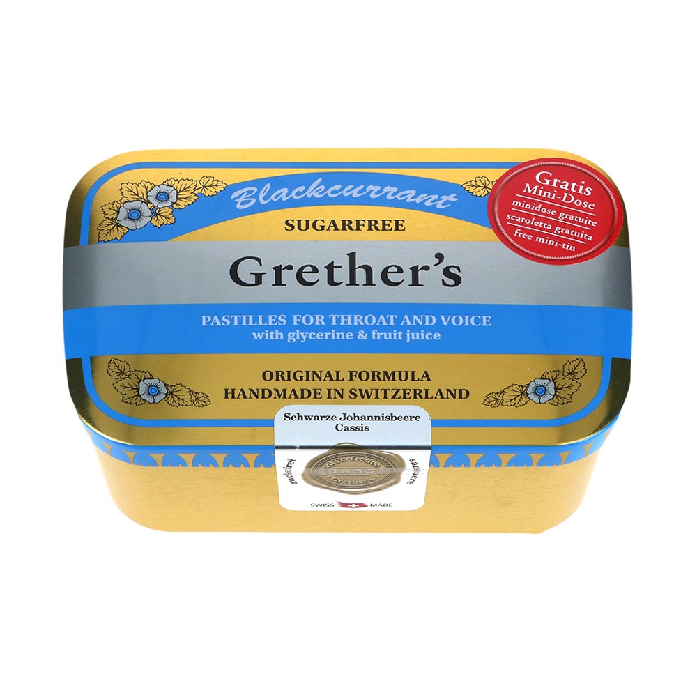 GRETHERS Blackcurrant Silber zf.Past.Dose - 440g - Gesundheit & Wellness