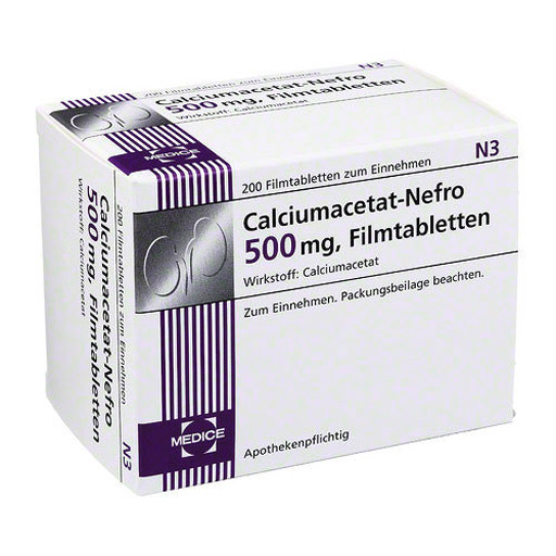 Calciumacetat Nefro 500 Mg Filmtabletten 200 St Medikamente Per Klick De.