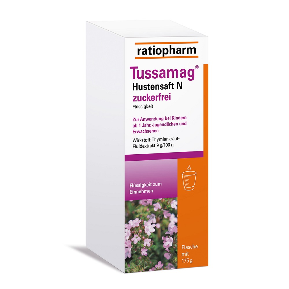 TUSSAMAG Hustensaft N zuckerfrei - 175g - Pflanzliche Hustenmittel