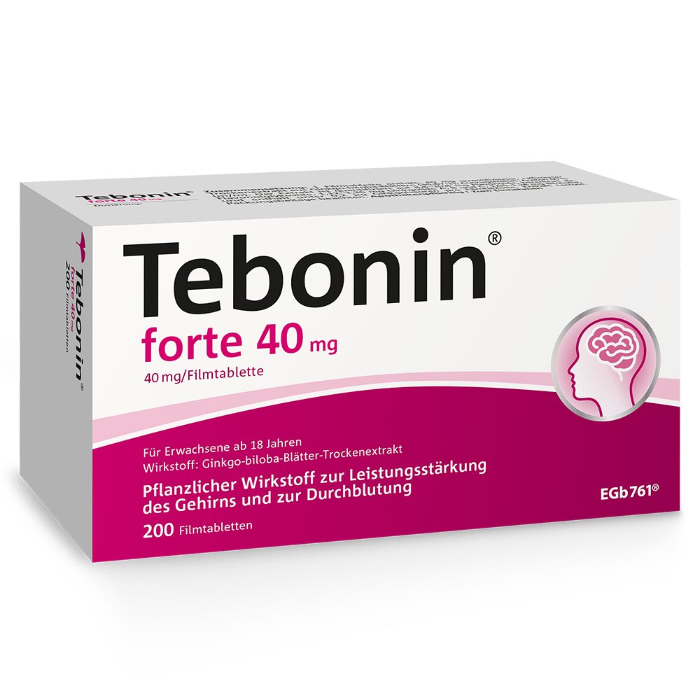 TEBONIN forte 40 mg Filmtabletten - 200Stk - Stärkung für das Gedächtnis