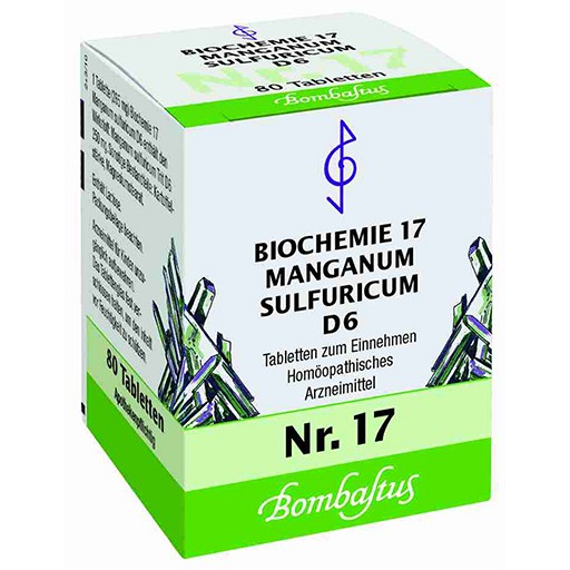 BIOCHEMIE 17 Manganum sulfuricum D 6 Tabletten - 80Stk - Schüßler Salze Bombastus