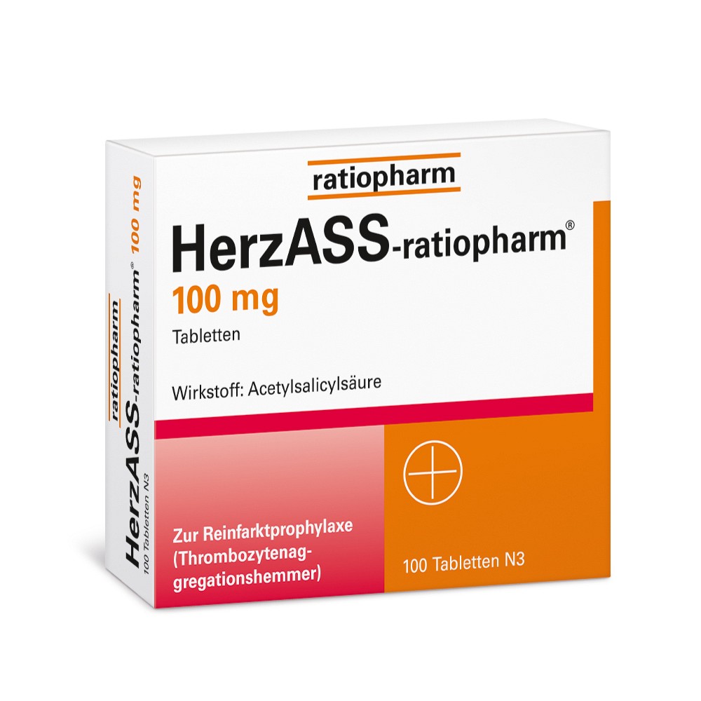HERZASS-ratiopharm 100 mg Tabletten - 100Stk - Blutverdünnung