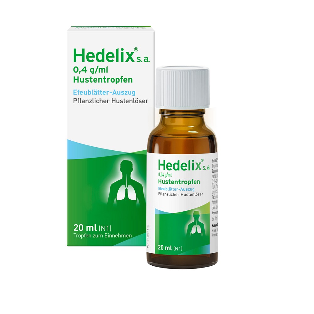 HEDELIX s.a. Tropfen zum Einnehmen - 20ml - Pflanzliche Hustenmittel
